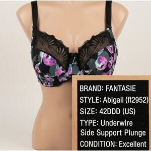 42DDD (US) Fantasie Abigail Underwire Side Support Plunge Balconette Bra fl2952